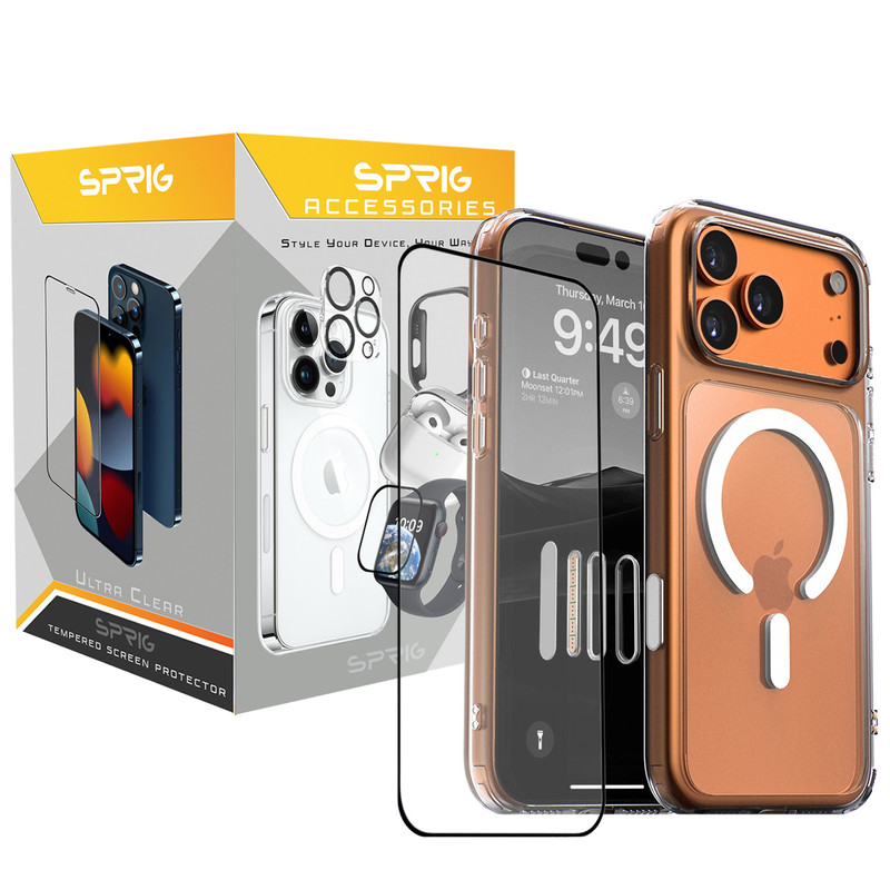 کاور اسپریگ مدل CB-Magsafe مناسب برای گوشی موبایل اپل Iphone 17 Pro Max به همراه محافظ صفحه نمایش