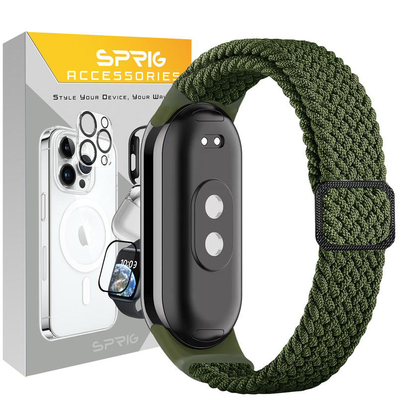 بند اسپریگ مدل Braided Solo مناسب برای ساعت هوشمند شیائومی Mi band 10
