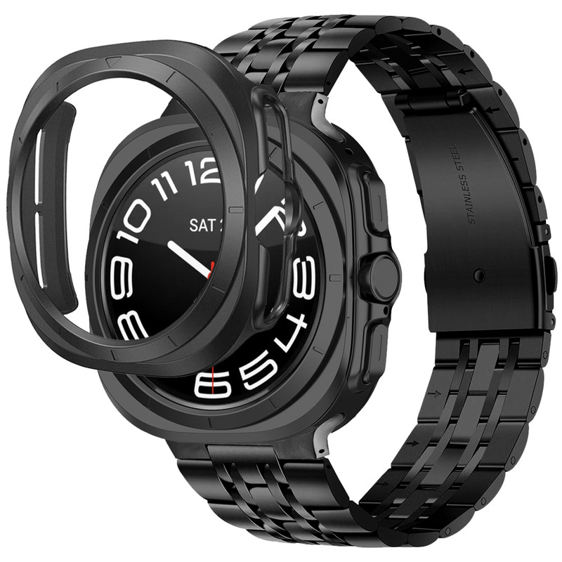 بند اسپریگ مدل 7Bead JustG مناسب برای ساعت هوشمند سامسونگ Galaxy Watch 7 Ultra 47mm به همراه کاور