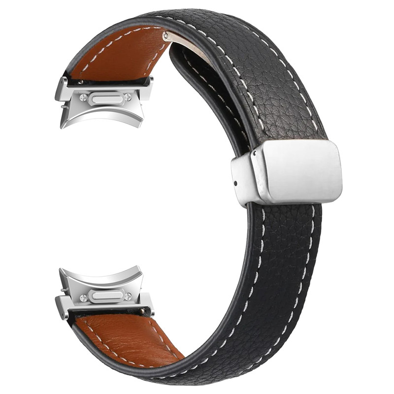 بند اسپریگ مدل Leather Mag ORG مناسب برای ساعت هوشمند سامسونگ Galaxy Watch 6 classic 43mm 