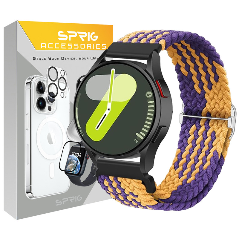 بند اسپریگ مدل Braided NewC مناسب برای ساعت هوشمند سامسونگ Galaxy Watch 4/5/6/7/FE size 40/43/44/46/47mm