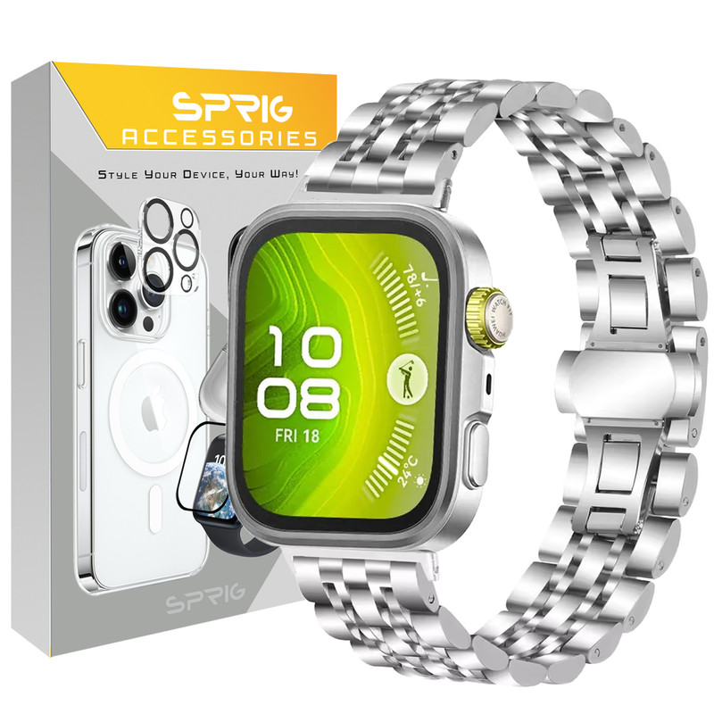 بند اسپریگ مدل 7Bead HWF مناسب برای ساعت هوشمند هوآوی Fit 3/Fit 4/Fit 4 Pro 30mm