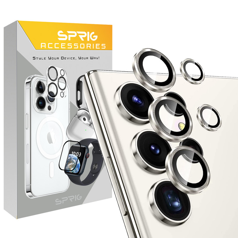 محافظ لنز دوربین رینگی اسپریگ مدل Ring metal مناسب برای گوشی موبایل سامسونگ Galaxy S25 ultra
