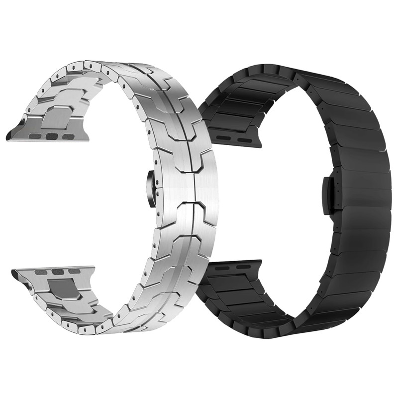 بند اسپریگ مدل Butterfly-Ironman مناسب برای اپل واچ 42/44/45 میلی متری سری SE/1/2/3/4/5/6/7/8/9 مجموعه 2 عددی