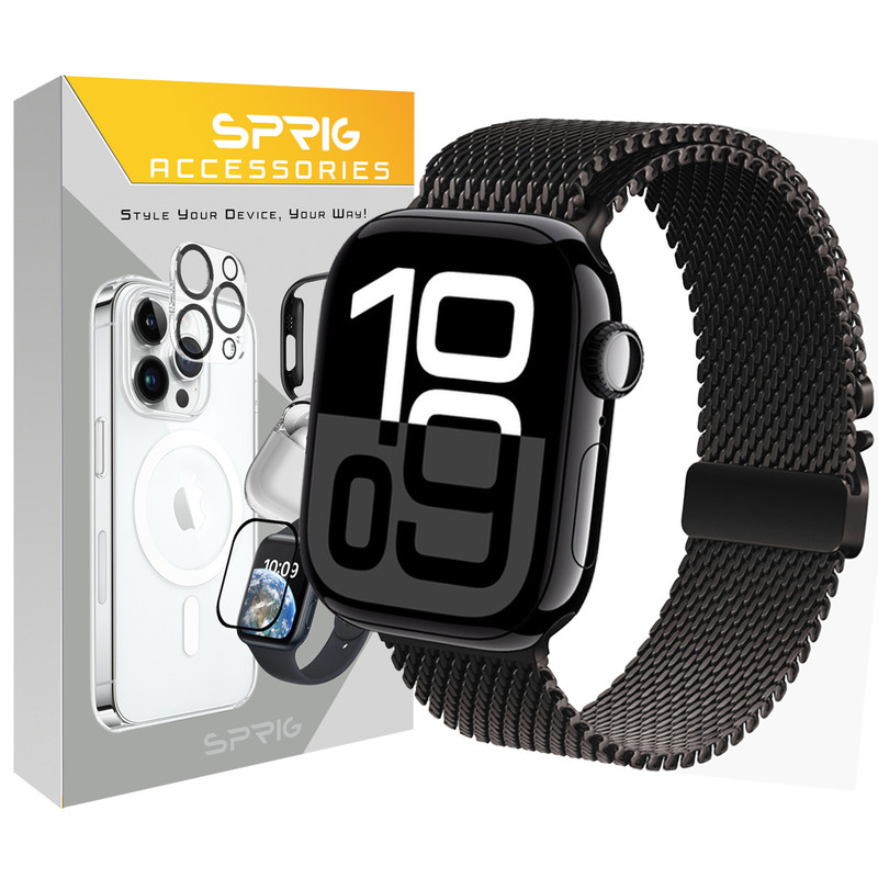 بند اسپریگ مدل ORG Milanese مناسب برای اپل واچ Series 10 46mm Aluminum