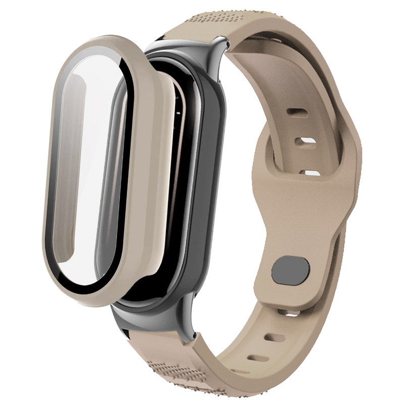 بند اسپریگ مدل Spig Sport Special GD مناسب برای ساعت هوشمند شیائومی Mi band 8 به همراه کاور