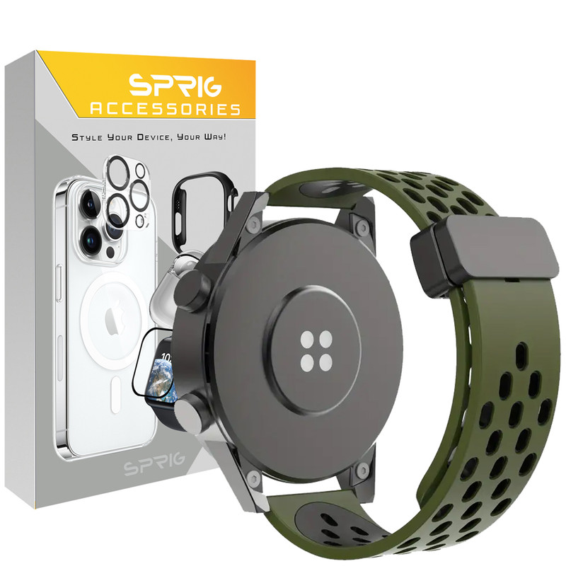 بند اسپریگ مدل Dual Color NK Magnetic مناسب برای ساعت هوشمند سامسونگ Galaxy Watch 4/5/6/7/FE سایز 40/43/44/46/47 میلی متری