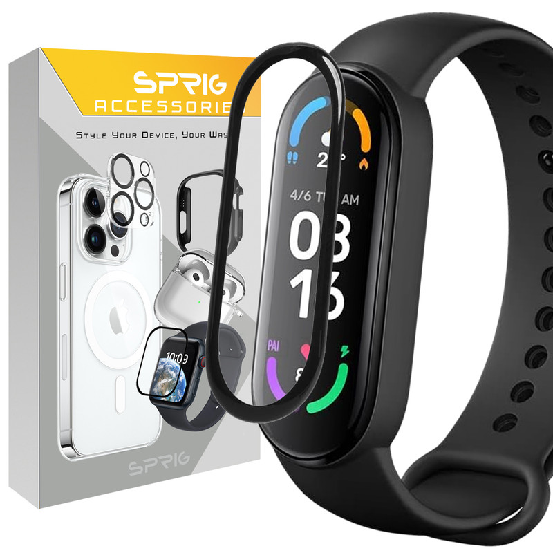 محافظ صفحه نمایش اسپریگ مدل Glass Pmma مناسب برای ساعت هوشمند شیائومی Mi band 7