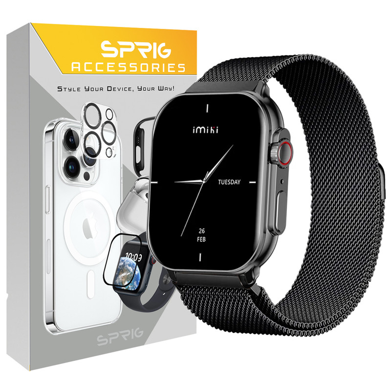 بند اسپریگ مدل Milanese TW مناسب برای ساعت هوشمند شیائومی Imiki SF1E