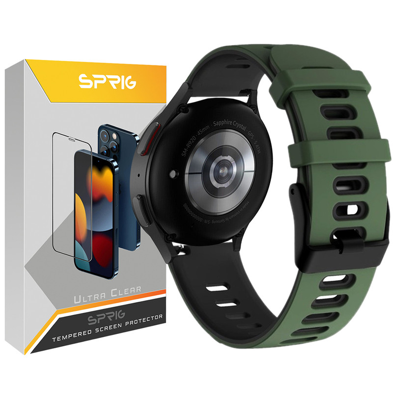 بند اسپریگ مدل Dual color Hike مناسب برای ساعت هوشمند سامسونگ Galaxy Watch 4 40mm / watch 4 42mm / watch 4 44mm / watch 4 46mm / Watch 5 40mm / Watch 5 44mm / Watch 5 pro 45mm