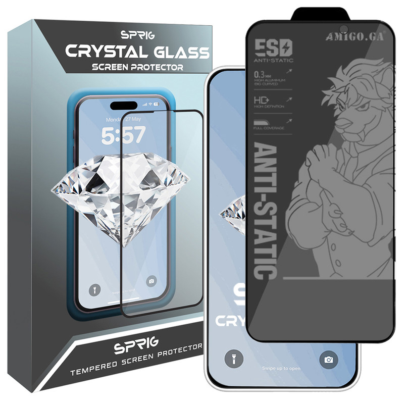 محافظ صفحه نمایش حریم شخصی اسپریگ مدل Crystal-PrivGlass-F1 مناسب برای گوشی موبایل اپل Iphone 17 Pro