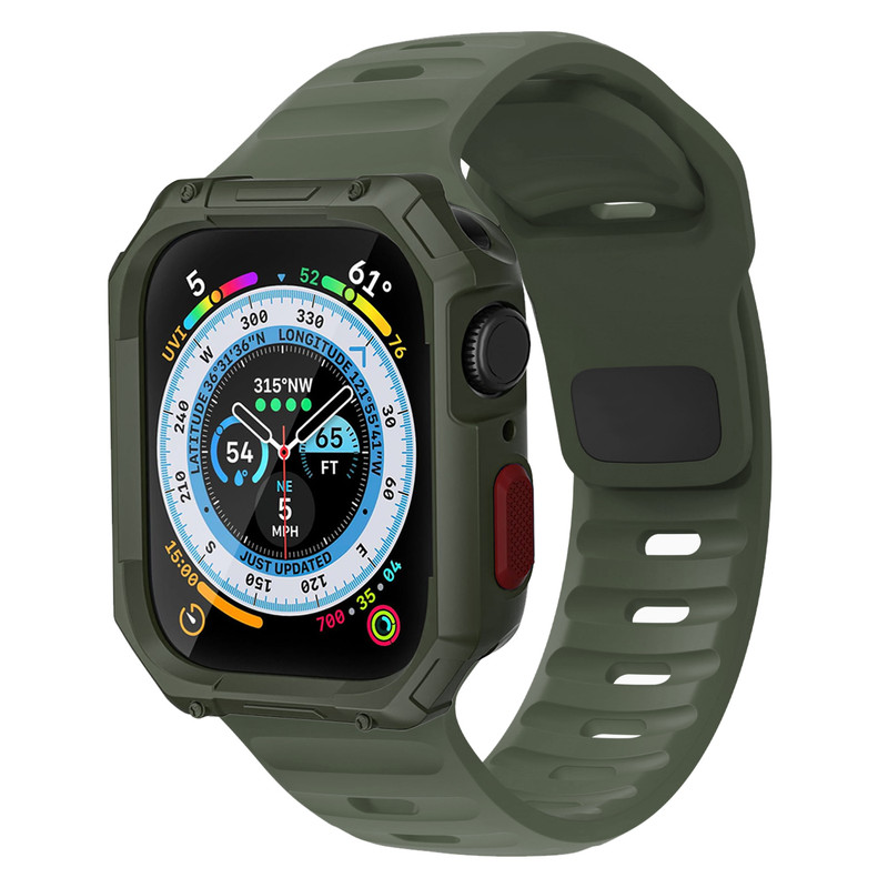 بند اسپریگ مدل Hexa Spig مناسب برای اپل واچ 44 میلی متری سری 4/5/6/Se به همراه کاور