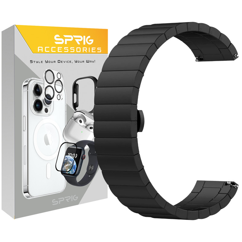 بند اسپریگ مدل Link Lux مناسب برای ساعت هوشمند سامسونگ Galaxy Watch Active 1 / Active 2 40mm / Active 2 44mm / Watch 3 size 41mm / Galaxy Watch 4 40mm / watch 4 42mm / watch 4 44mm / watch 4 46mm