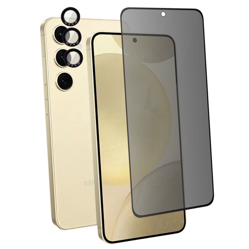 محافظ صفحه نمایش اسپریگ مدل PRV_Ring مناسب برای گوشی موبایل سامسونگ Galaxy S24 FE به همراه محافظ لنز دوربین