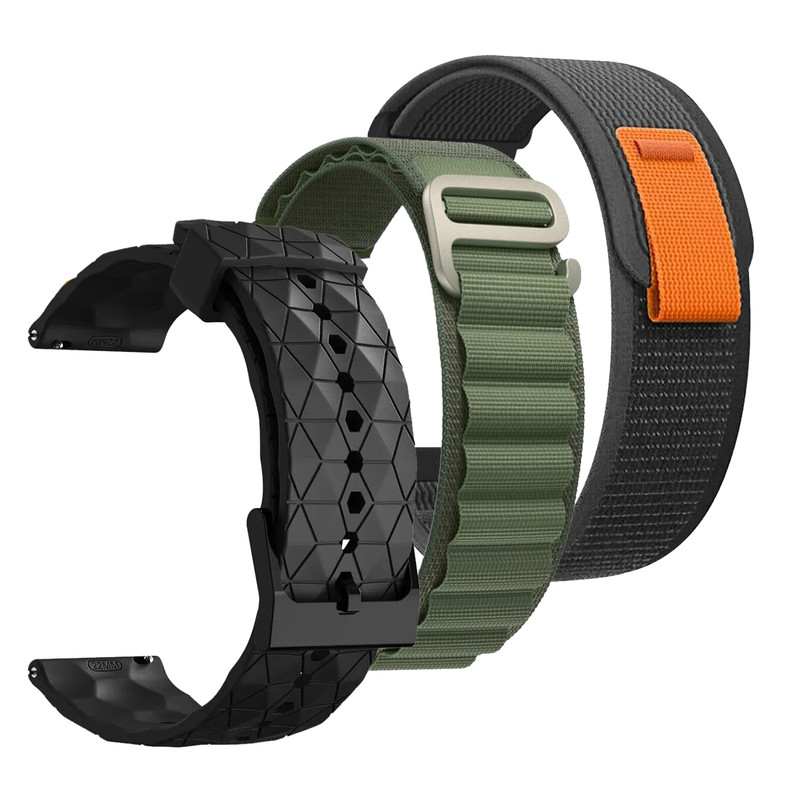 بند اسپریگ مدل favorite-2 مناسب برای ساعت هوشمند سامسونگ Galaxy Watch 4/5/6/7/FE size 40/43/44/46/47mm مجموعه 3 عددی