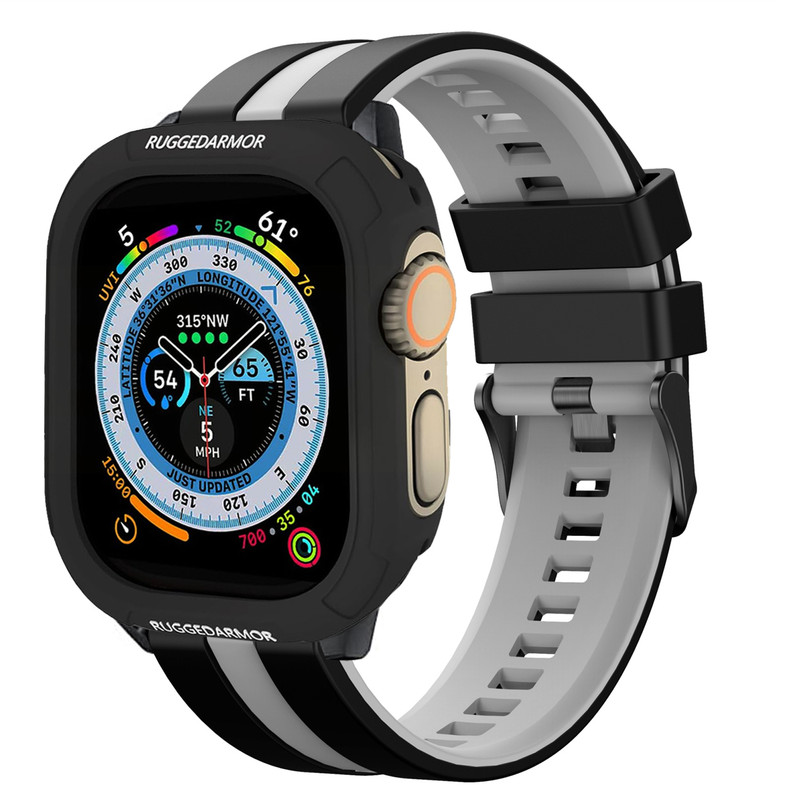 بند اسپریگ مدل Ferrer Rugged مناسب برای اپل واچ 49 میلی متری سری Ultra 2 به همراه کاور