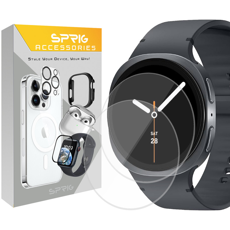 محافظ صفحه نمایش اسپریگ مدل SH-SPG مناسب برای ساعت هوشمند سامسونگ Galaxy Watch 8 40mm مجموعه 2 عددی