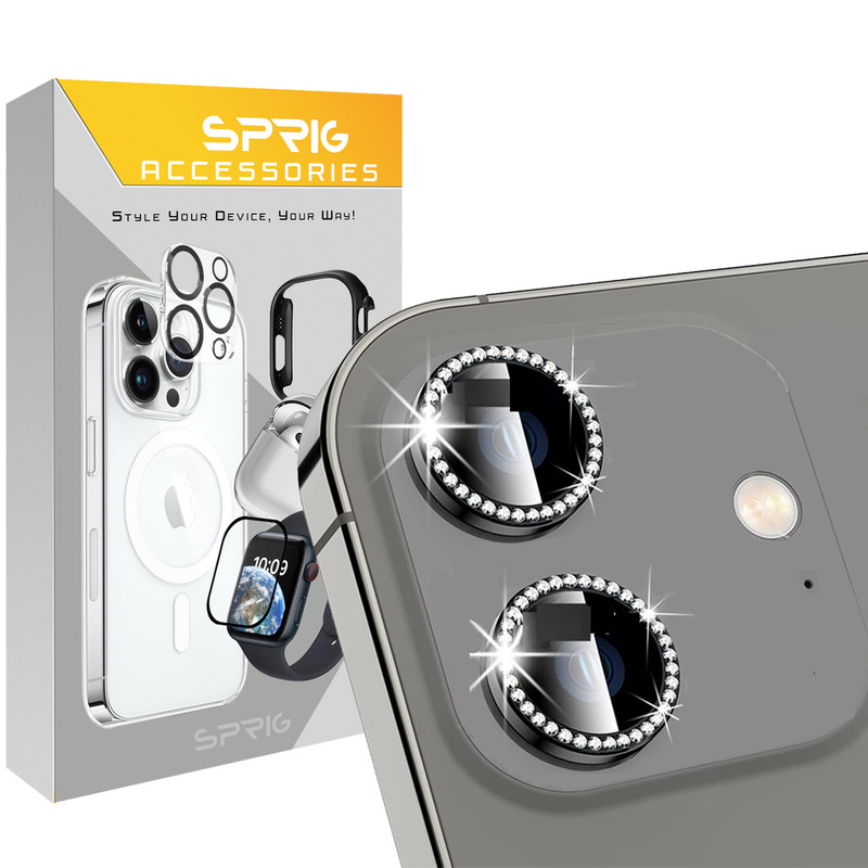 محافظ لنز دوربین اسپریگ مدل Ring Metal Shine مناسب برای گوشی موبایل اپل Iphone 11