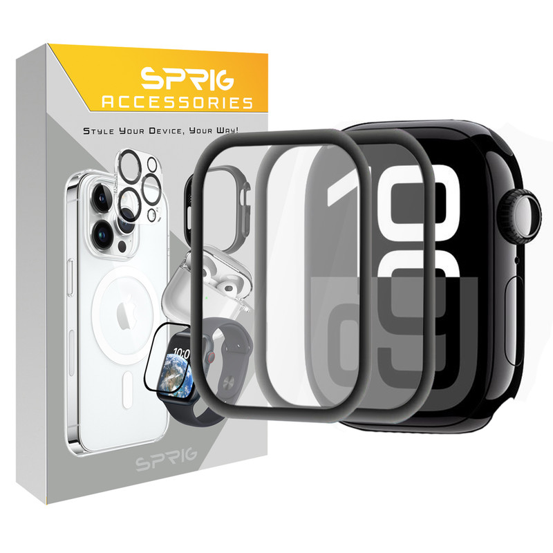 محافظ صفحه نمایش اسپریگ مدل Pmma-SPG مناسب برای اپل واچ Series 10 42mm بسته دو عددی