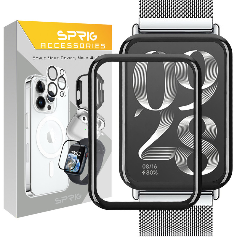 محافظ صفحه نمایش اسپریگ مدل Glass Pmma مناسب برای ساعت هوشمند شیائومی Mi band 8 Pro