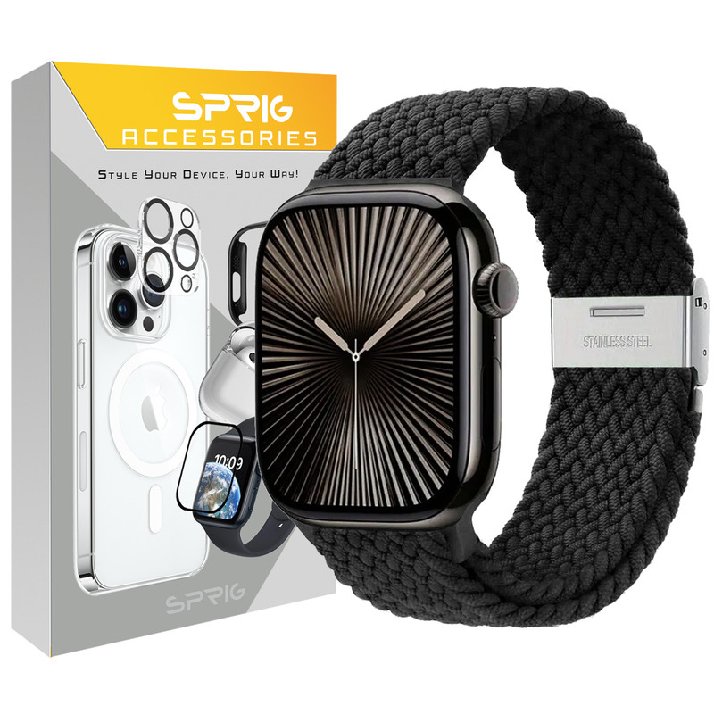 بند اسپریگ مدل Braided SGK مناسب برای اپل واچ Series Se 44mm 