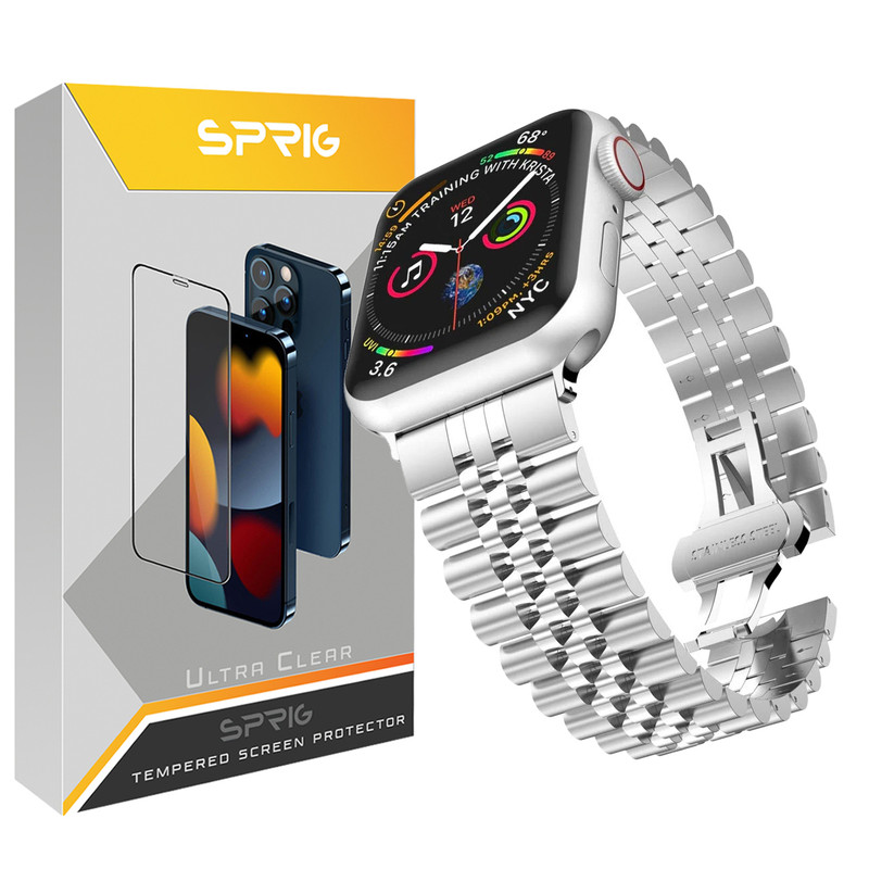 بند اسپریگ مدل RLX مناسب برای اپل واچ Series 8 Aluminum 45mm