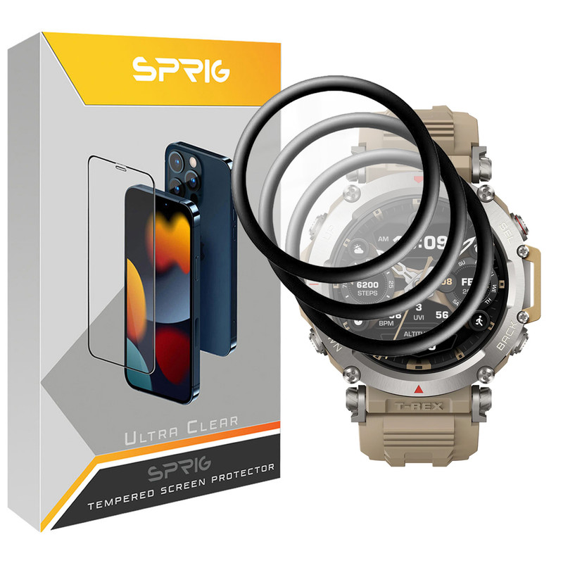 محافظ صفحه نمایش نانو اسپریگ مدل SPG مناسب برای ساعت هوشمند امازفیت T-Rex Ultra بسته سه عددی