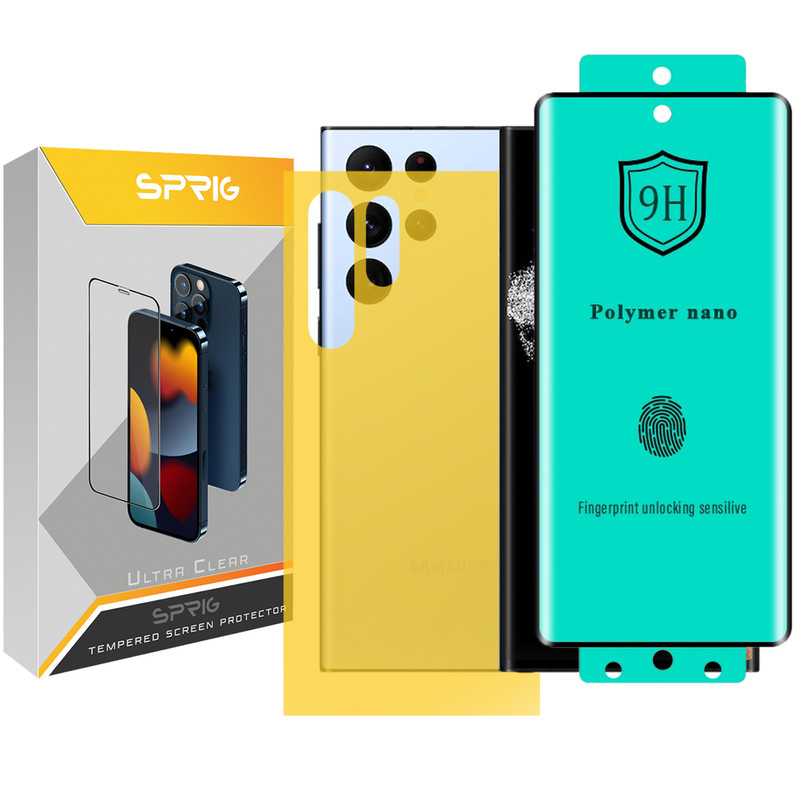 برچسب پوششی مدل NAP-SPG مناسب برای گوشی موبایل سامسونگ Galaxy S22 ultra به همراه محافظ صفحه نمایش