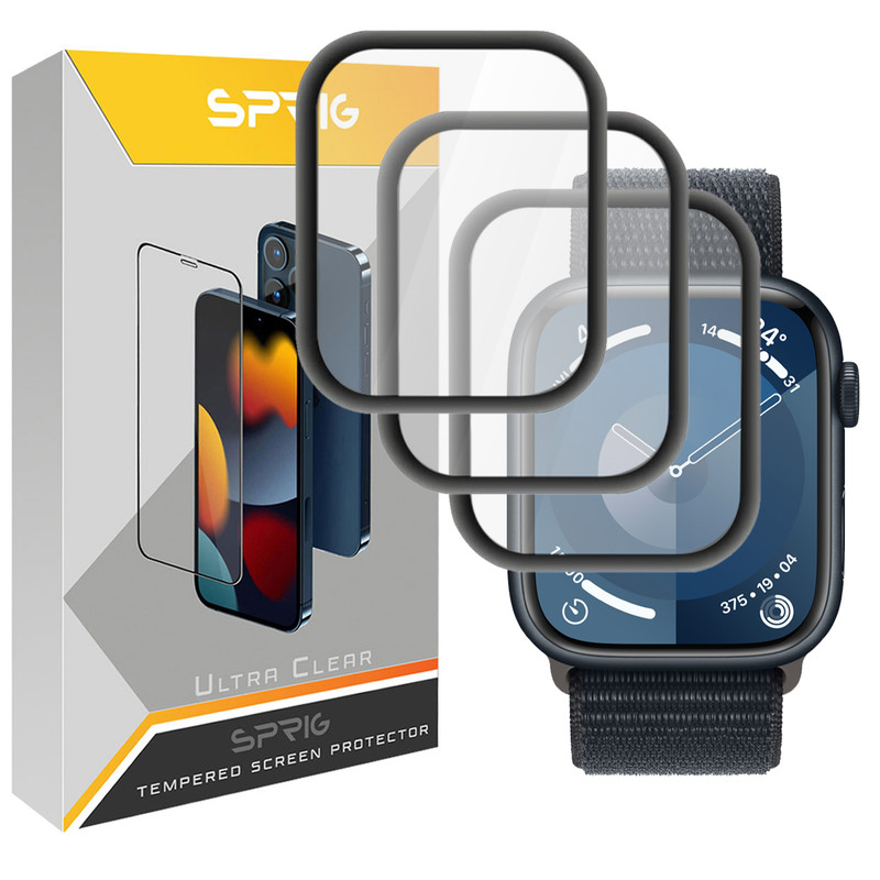 محافظ صفحه نمایش نانو اسپریگ مدل Pmma-SPG مناسب برای اپل واچ Series 9 45 میلیمتری بسته سه عددی
