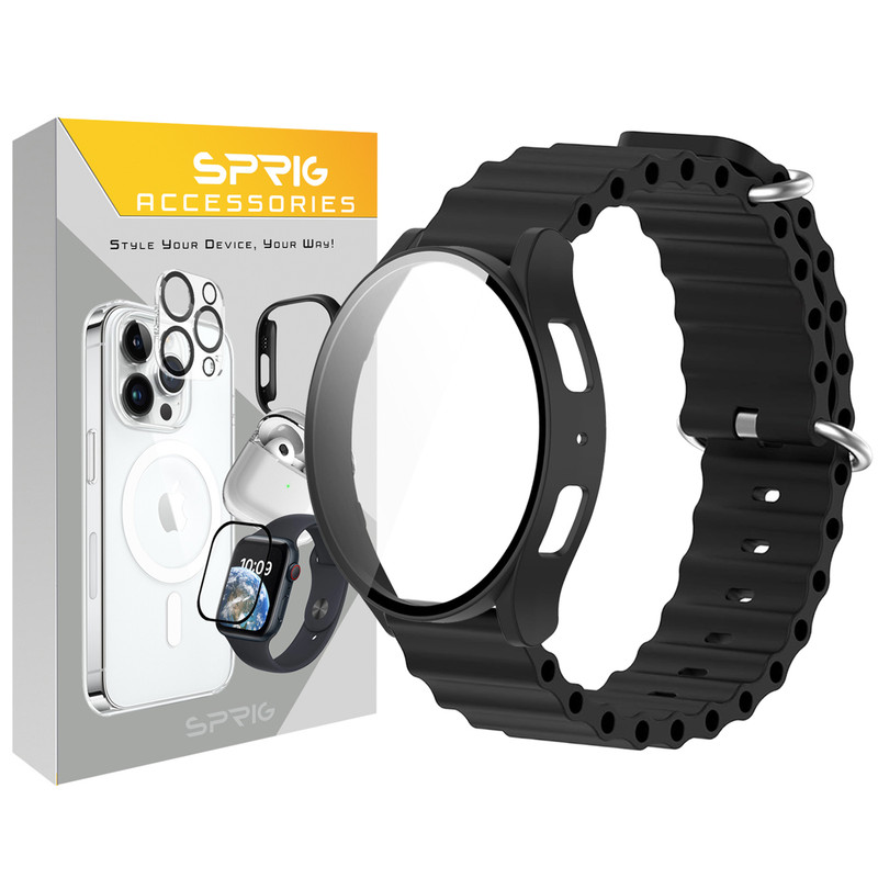 بند اسپریگ مدل Ocean SP Guard مناسب برای ساعت هوشمند سامسونگ Galaxy Watch 4 40mm به همراه کاور