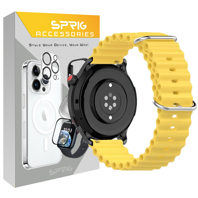 بند اسپریگ مدل Ocean مناسب برای ساعت هوشمند امیزفیت GTR 42mm