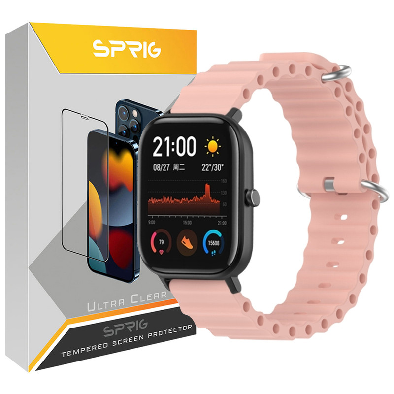 بند اسپریگ مدل Ocean مناسب برای ساعت هوشمند امیزفیت Bip S / Lite