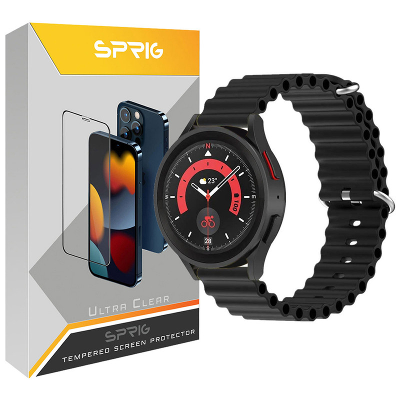 بند اسپریگ مدل Ocean مناسب برای ساعت هوشمند سامسونگ Galaxy Watch 4 40mm / Watch 4 44mm / Watch 4 Classic 42mm / Watch 4 Classic 46mm