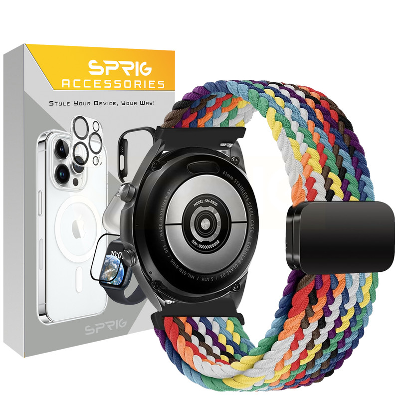 بند اسپریگ مدل Magnetic solo Braided-DualC TW مناسب برای ساعت هوشمند کیو سی وای GTC / GTS / GS / GT