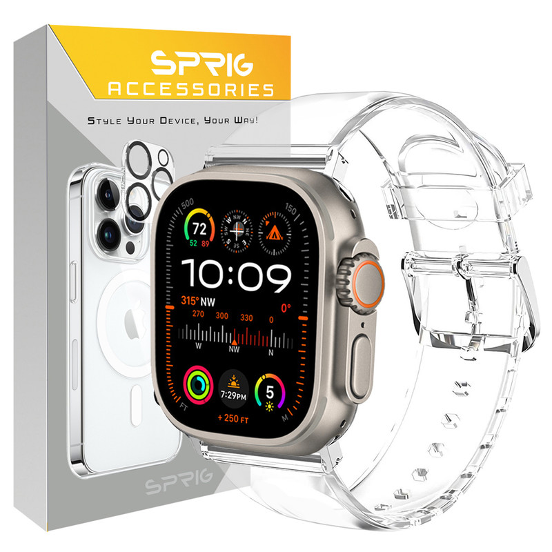 بند اسپریگ مدل Clear Silicone مناسب برای ساعت هوشمند ویرفیت  HK9 Ultra 2