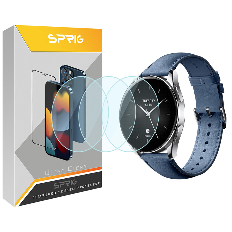 محافظ صفحه نمایش شیشه ای اسپریگ مدل SPG مناسب برای ساعت هوشمند شیائومی Watch S2 42mm بسته سه عددی