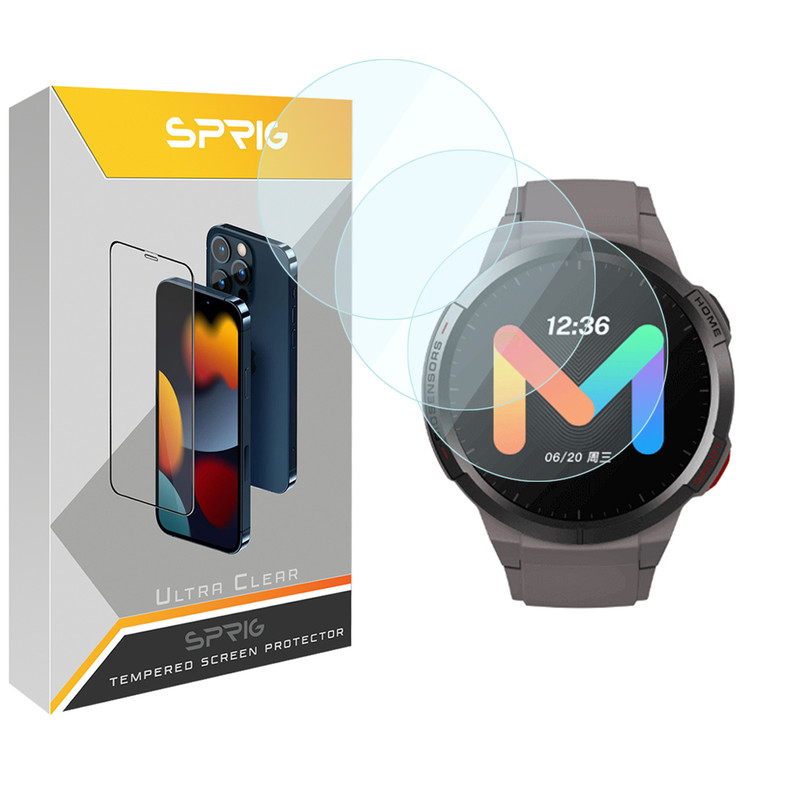 محافظ صفحه نمایش شیشه ای اسپریگ مدل SPG مناسب برای ساعت هوشمند شیائومی Mibro GS بسته سه عددی
