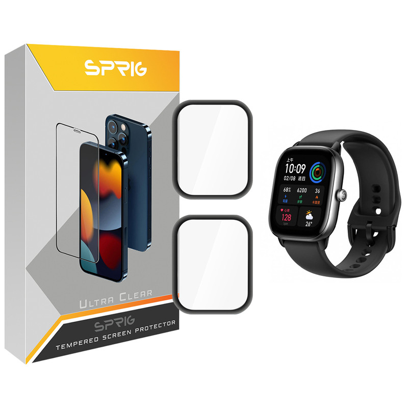 محافظ صفحه نمایش نانو اسپریگ مدل SPG مناسب برای ساعت هوشمند امیزفیت GTS بسته دو عددی