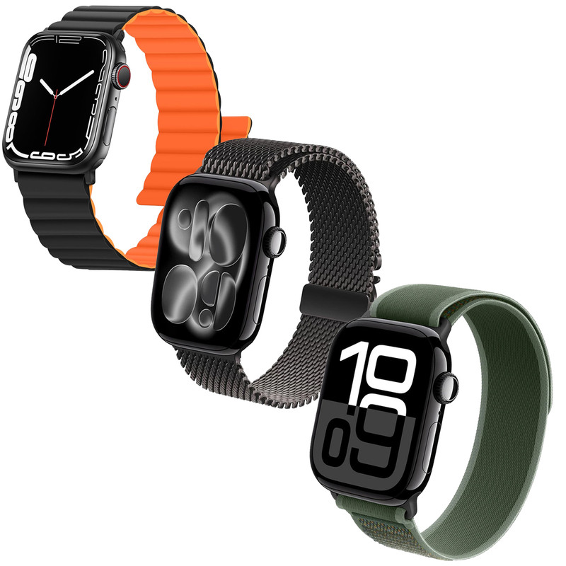 بند اسپریگ مدل Trend Mix N1 مناسب برای اپل واچ 49 میلی متری سری Ultra 2 مجموعه 3 عددی