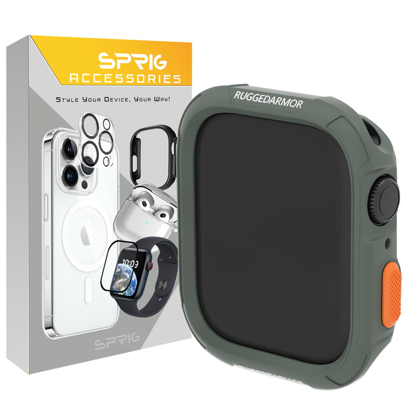 کاور اسپریگ مدل Rugged Armor مناسب برای اپل واچ Series SE 2022 44mm / SE 2021 44mm / Series 5 44mm / Series 6 44mm / SE 44mm