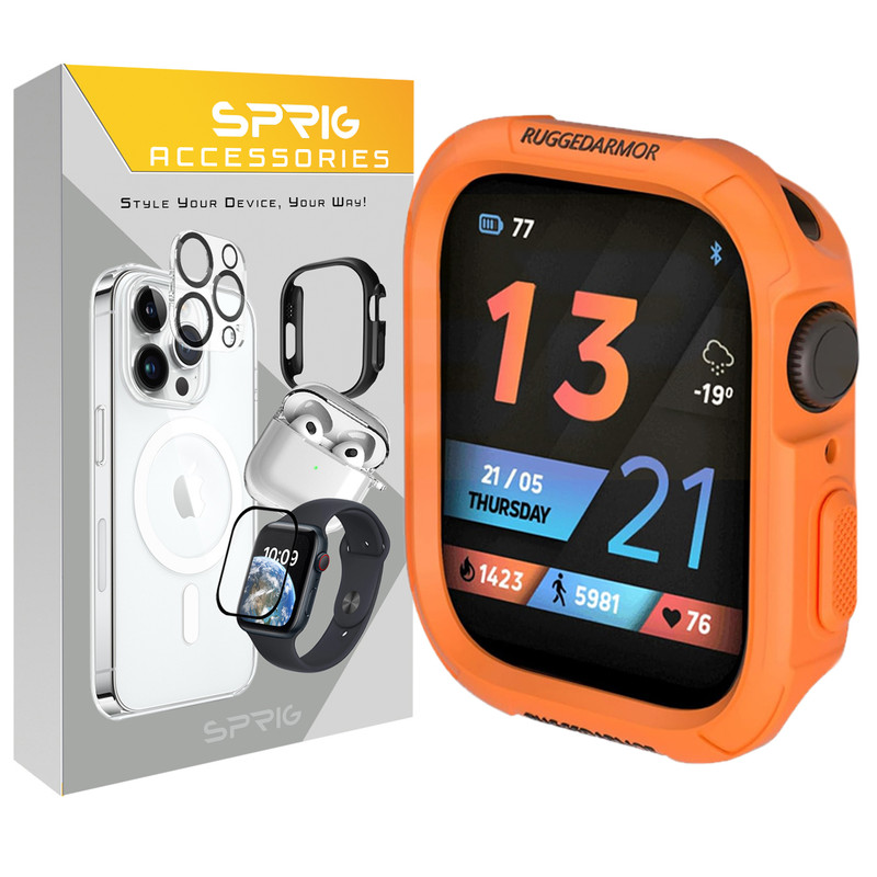 کاور اسپریگ مدل Rugged Armor مناسب برای اپل واچ Series SE 2022 Aluminum Case 40mm / SE 2021 Aluminum Case 40mm / Series 5 40mm / Series 6 40mm / Series 4 40mm