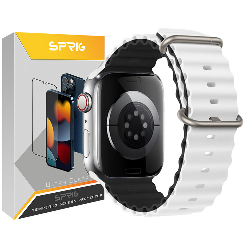 بند اسپریگ مدل Ocean dual color مناسب برای اپل واچ 42 / 44 / 45 / 49 میلی متر