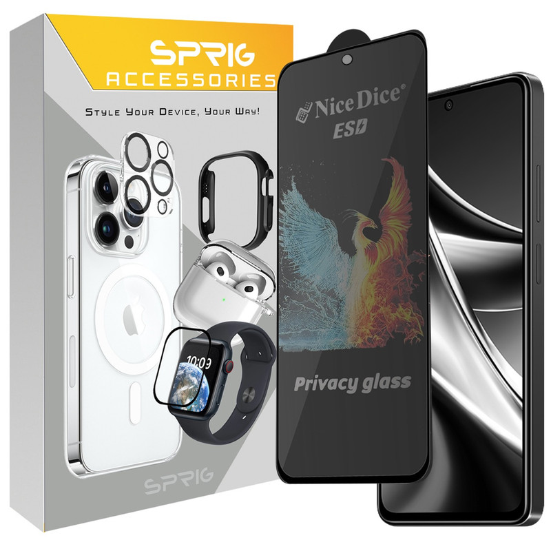 محافظ صفحه نمایش حریم شخصی اسپریگ مدل PRV1 NICED مناسب برای گوشی موبایل شیائومی Poco X5 Pro / Redmi Note 12 Pro 5G