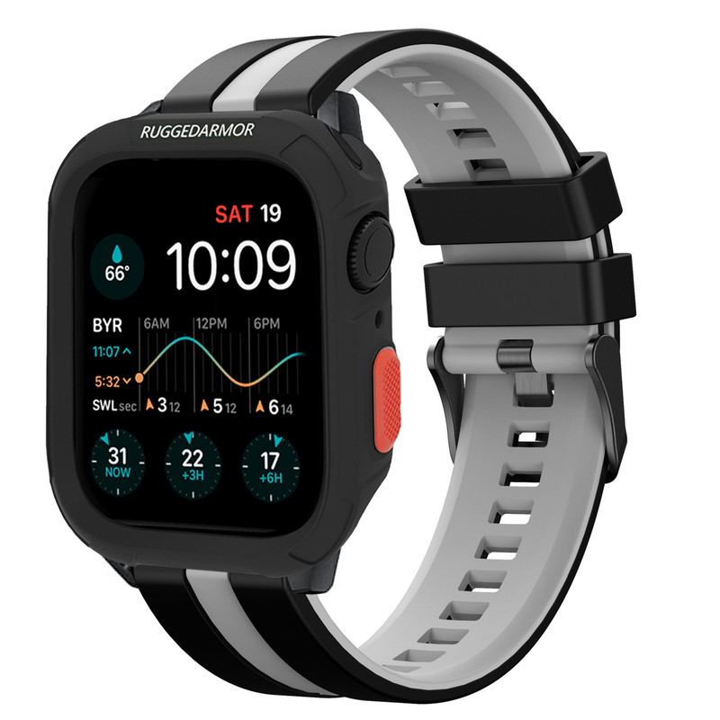 بند اسپریگ مدل Ferrer Rugged مناسب برای اپل واچ 44 میلی متری سری SE 2 به همراه کاور