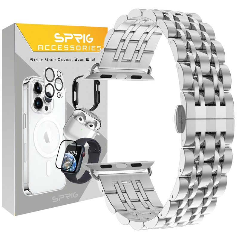 بند اسپریگ مدل 7Bead Steel مناسب برای ساعت هوشمند ویرفیت BW8 Ultra / TW8 Ultra / HW8 Ultra / HW8 Ultra max