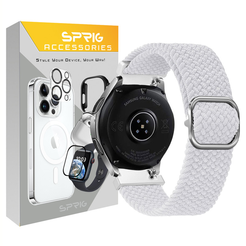 بند اسپریگ مدل Solo Braid مناسب برای ساعت هوشمند سامسونگ Galaxy watch 4/5/6 سایز 40/43/44/46/47 میلی متری