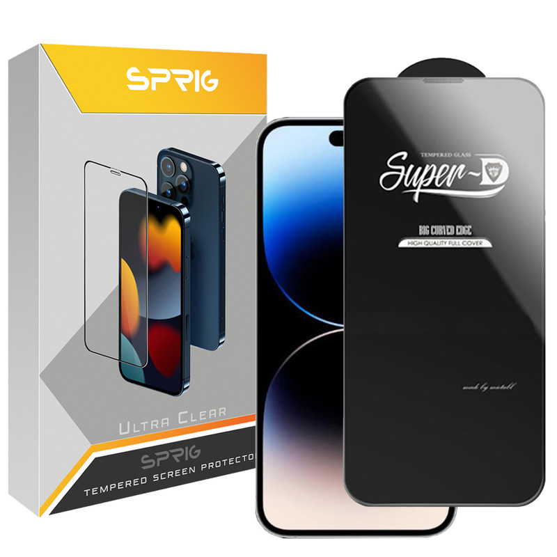 محافظ صفحه نمایش حریم شخصی اسپریگ مدل Super D مناسب برای گوشی موبایل اپل Iphone 14 Pro Max
