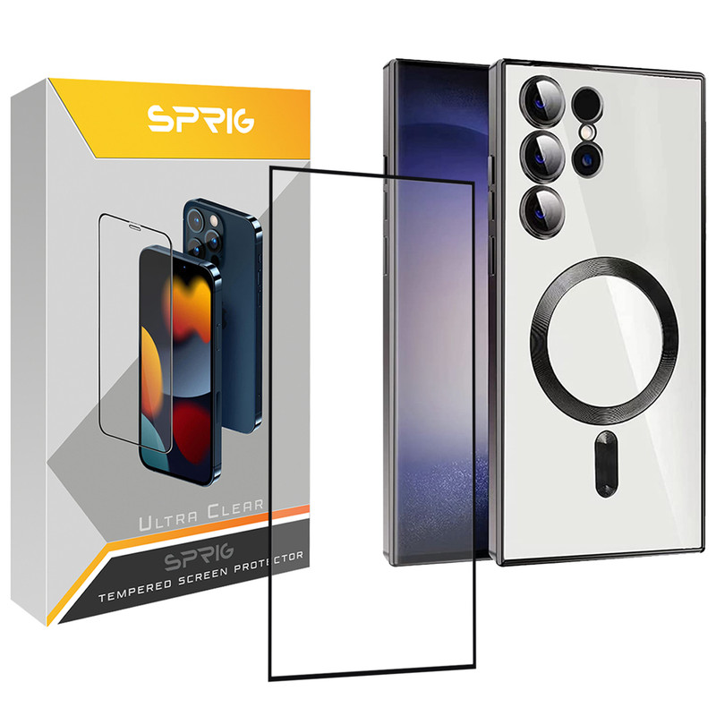 کاور اسپریگ مدل Magsafe-FU مناسب برای گوشی موبایل سامسونگ Galaxy S23 Ultra به همراه محافظ صفحه نمایش