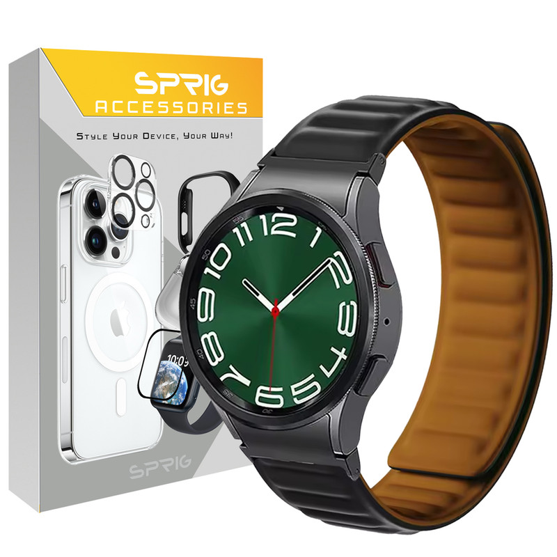 بند اسپریگ مدل Magnetic Loop ORG مناسب برای ساعت هوشمند سامسونگ Galaxy Watch 6 Classic 43mm
