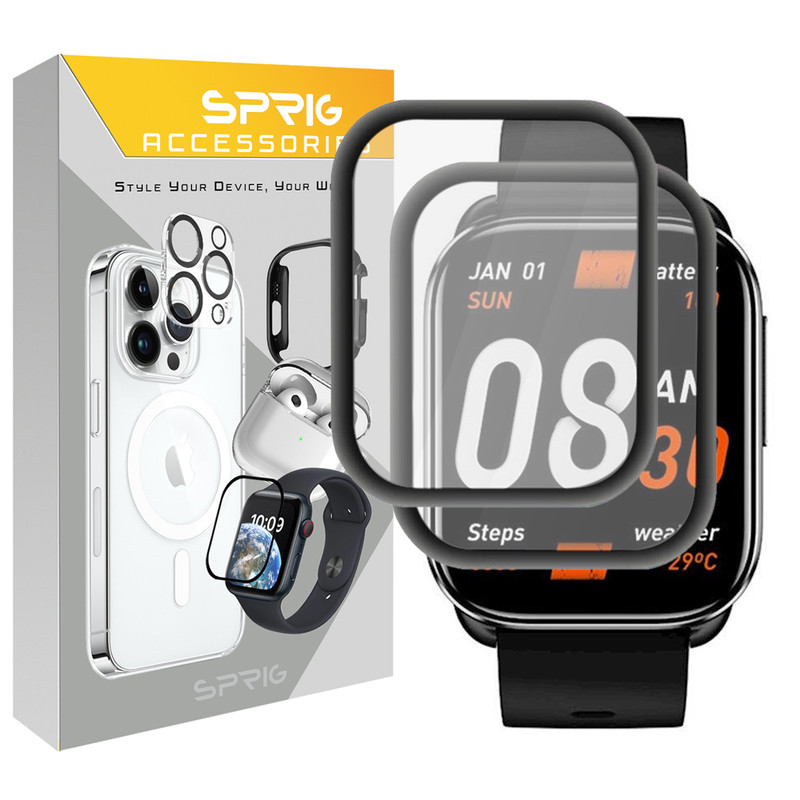 محافظ صفحه نمایش نانو اسپریگ مدل Pmma-SPG مناسب برای ساعت هوشمند کیو سی وای GS بسته دو عددی